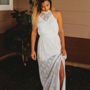 White Lace Boho Maxi